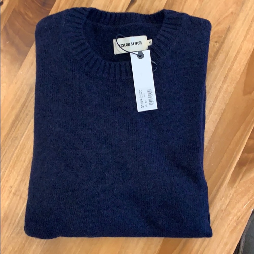 NWT Taylor Stitch The Lodge Sweater Navy M $168